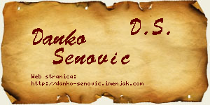 Danko Senović vizit kartica